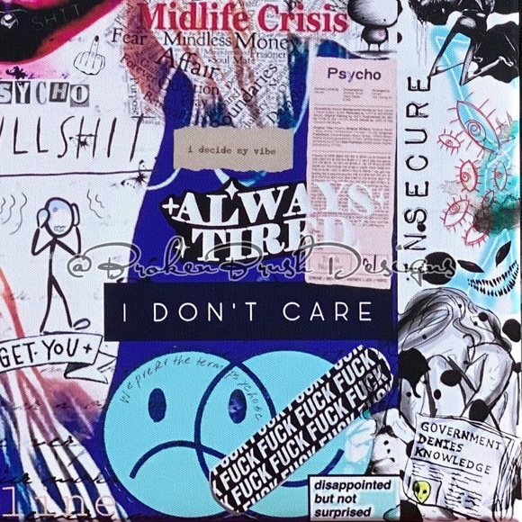 “Borderline” – Original Digital Collage Pop Art Canvas Punk/Emo Aesthetic - Picture 11 of 13